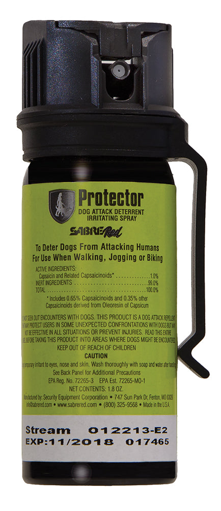 Sabre SRPMK3 Large Dog Deterrent Capsaicin Spray 1.80 oz 15 Foot Range with Belt Clip