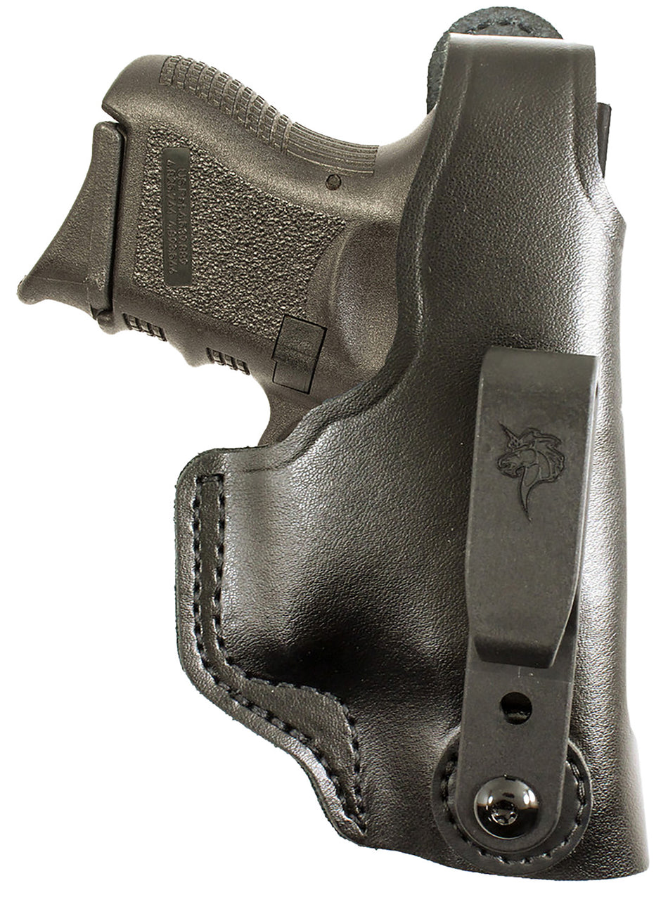 DeSantis Dual Carry II Tuckable IWB/OWB Black Leather Holster Compatible with Glock 19 and Sig P225 Right Hand