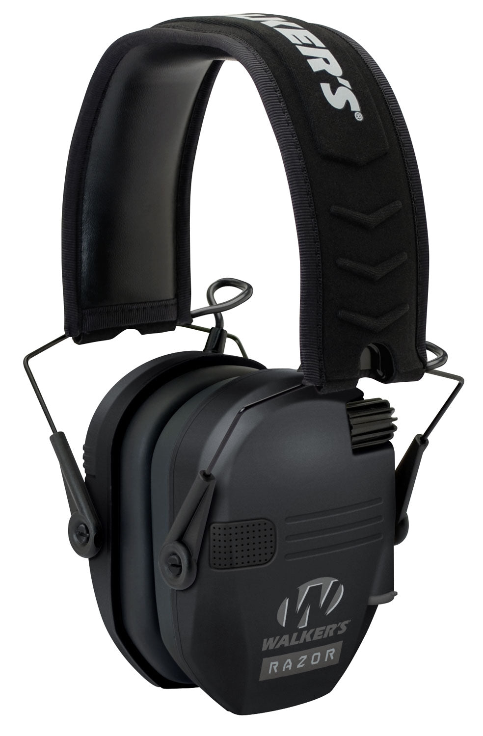 Walker's Razor Slim Electronic Muff 23NRR HD Speakers Compact Design Black Polymer