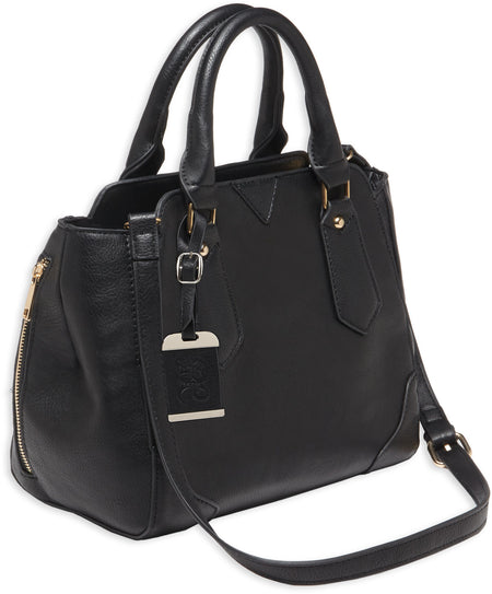 Bulldog BDP020 Concealed Carry Satchel Purse with Holster Black Leather Fits Small Autos and Revolvers Ambidextrous