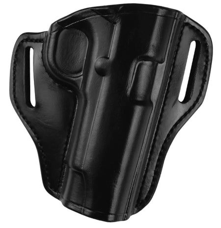 Bianchi 57 Remedy Leather OWB Belt Slide Holster Size 11 Black Compatible with Glock 19/45/Ruger Security-9 RH