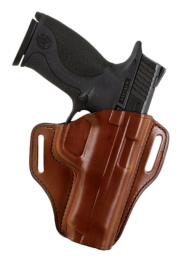 Bianchi 57 Remedy Leather OWB Belt Slide Holster Size 22A Tan Compatible with Ruger LCR Right Hand