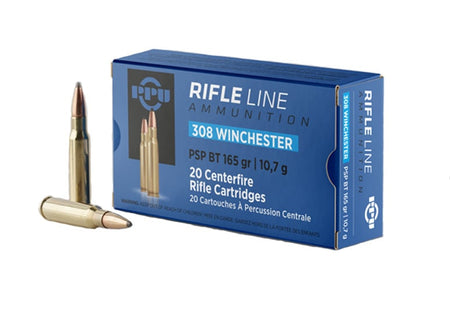 Prvi Partizan (PPU) PP3082 Standard Rifle 308 Win 165 gr Pointed Soft Point Boat Tail (PSPBT)