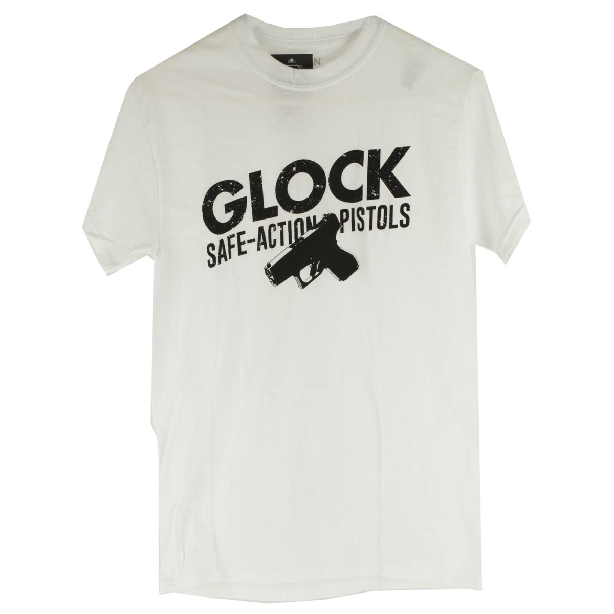 Glock Safe Action White Small Apparel Tee