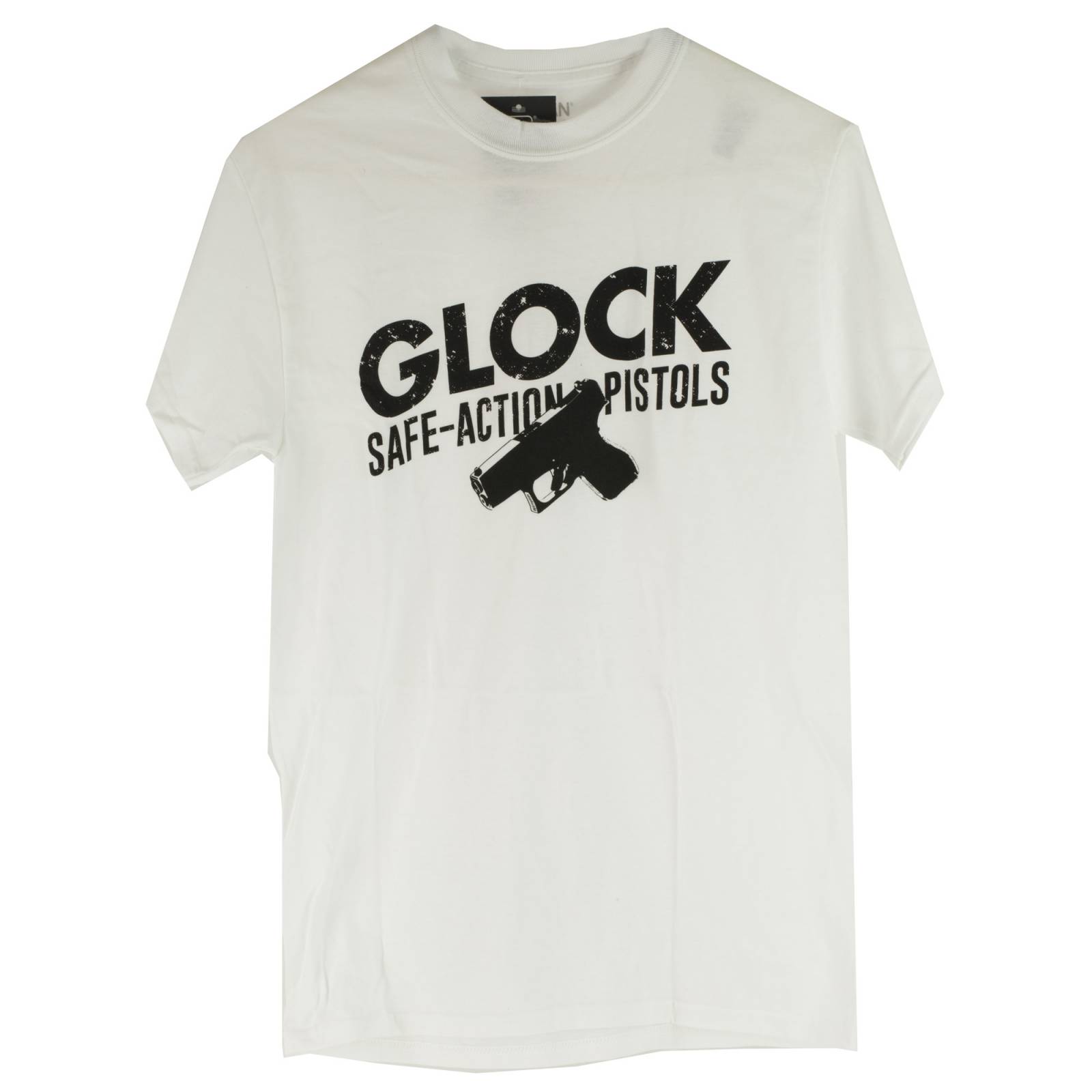 Glock Safe Action White Small Apparel Tee