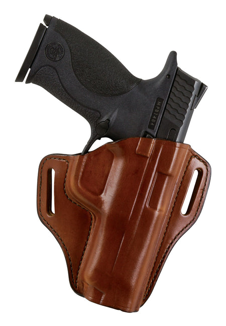Bianchi 57 Remedy Leather OWB Belt Slide Holster Size 10 Tan Compatible with Colt 1911/Springfield 1911 Right Hand