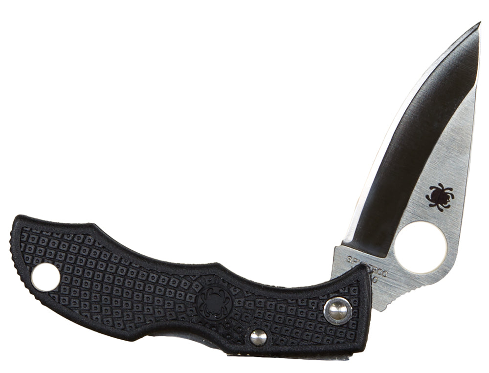 Spyderco Ladybug 3 Mini Folding Knife 1.94" Clip Point Plain Edge VG-10 Stainless Blade Black FRN Handle