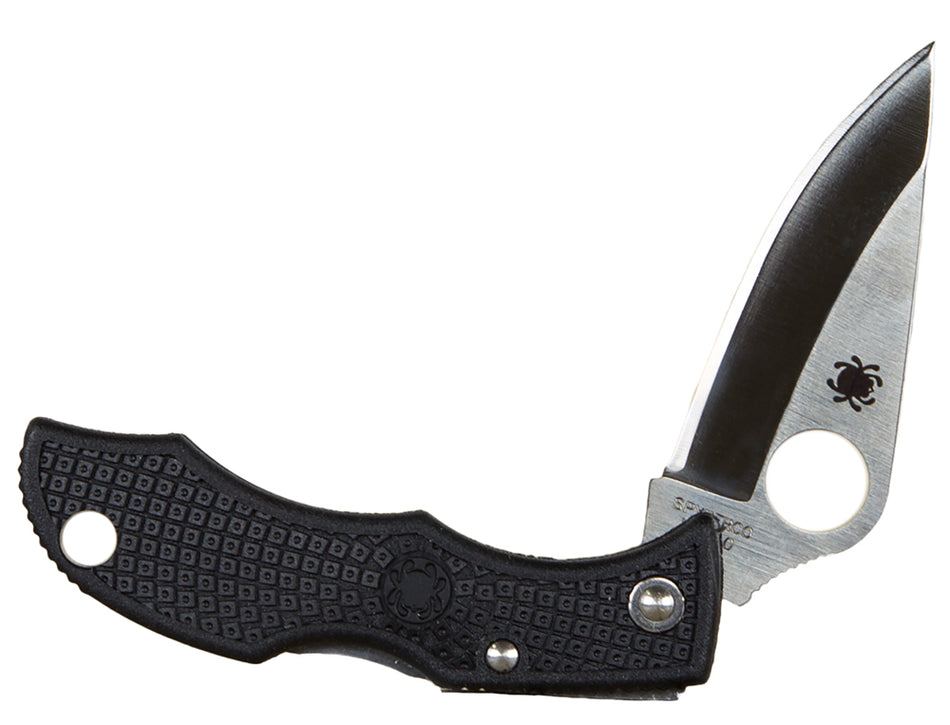 Spyderco Ladybug 3 Mini Folding Knife 1.94" Clip Point Plain Edge VG-10 Stainless Blade Black FRN Handle