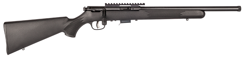 Savage Arms 96699 93R17 FV-SR Full Size 17 HMR 5+1 16.50" Matte Black Heavy Threaded Barrel, Matte Black Picatinny Rail Carbon Steel Receiver, Matte Black Fixed Varmint Synthetic Stock, Right Hand
