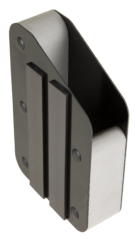 BenchMaster Single Pistol Metal Storage Rack, Black, Magnetic Strip, Model BMWRM3AMS