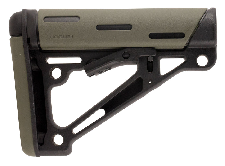 Hogue OverMolded Collapsible Buttstock for AR-15 M4 M16 OD Green Commercial Buffer Tube