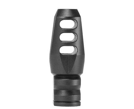 MFT E-VOLV AR15 Muzzle Compensator 3-Port 1/2x28 Black Finish