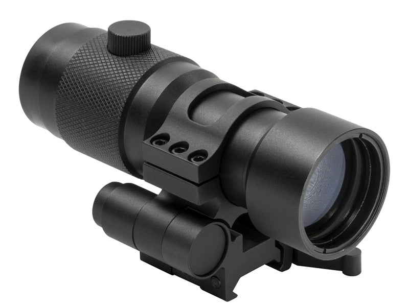 NcSTAR 3X Rifle Magnifier 30mm Flip-to-Side QR Mount Black Anodized
