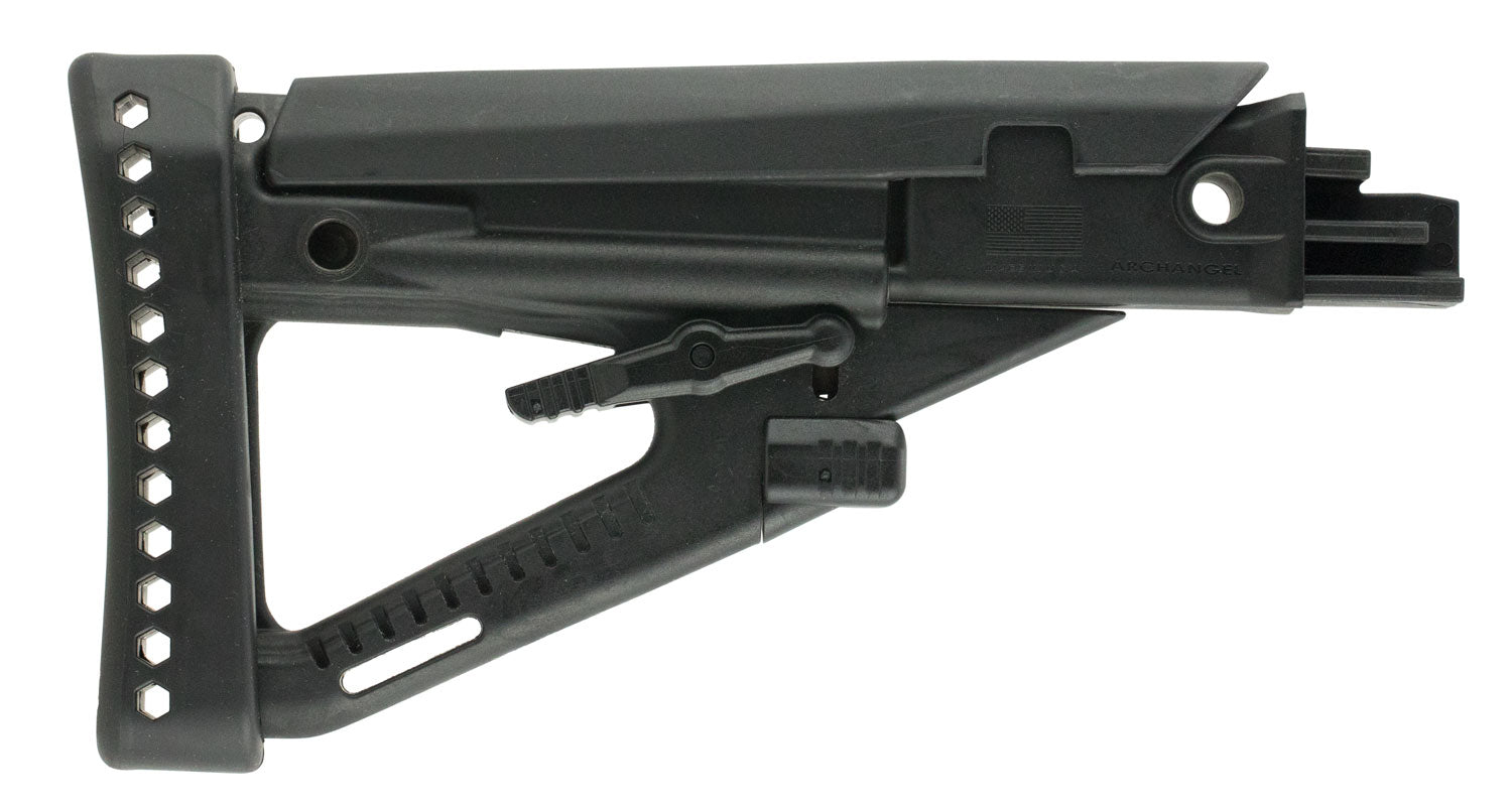Archangel AA123 OPFOR 4-Position Adjustable AK-Series Buttstock Black Synthetic with Cheek Riser