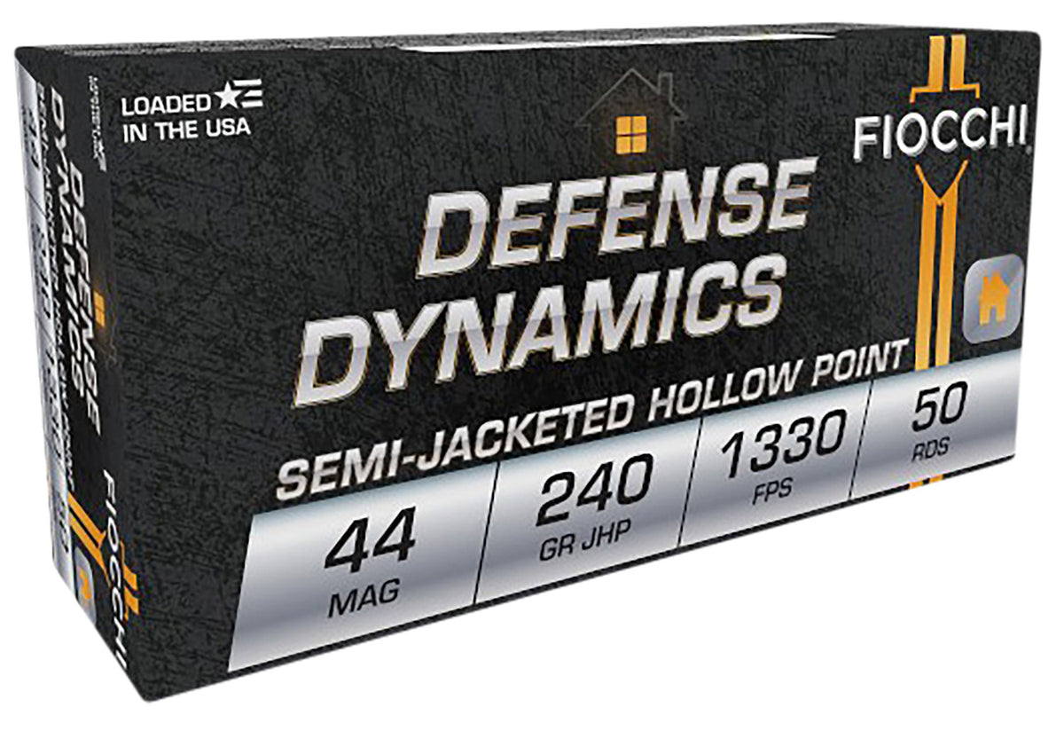 Fiocchi 44D500 Defense Dynamics 44 Mag 240 gr Semi-Jacketed Hollow Point (SJHP)