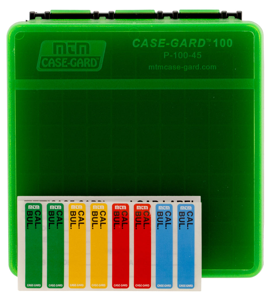 MTM Case-Gard 100 Round Flip-Top Ammo Box for 45 ACP/10mm Auto in Green