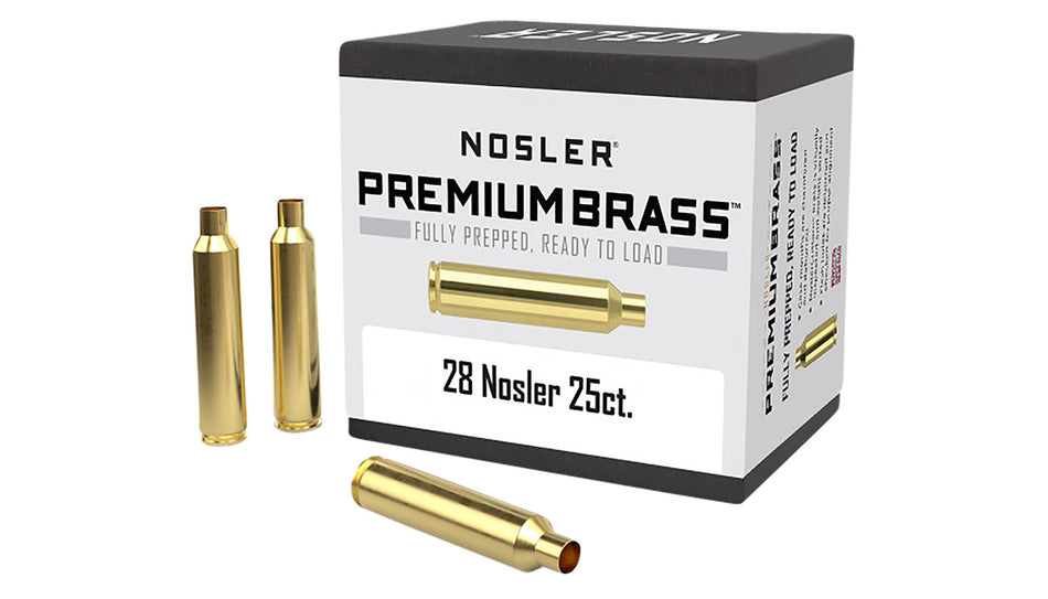 Nosler 10150 Premium Brass Unprimed Cases 28 Nosler Rifle Brass 25/Box