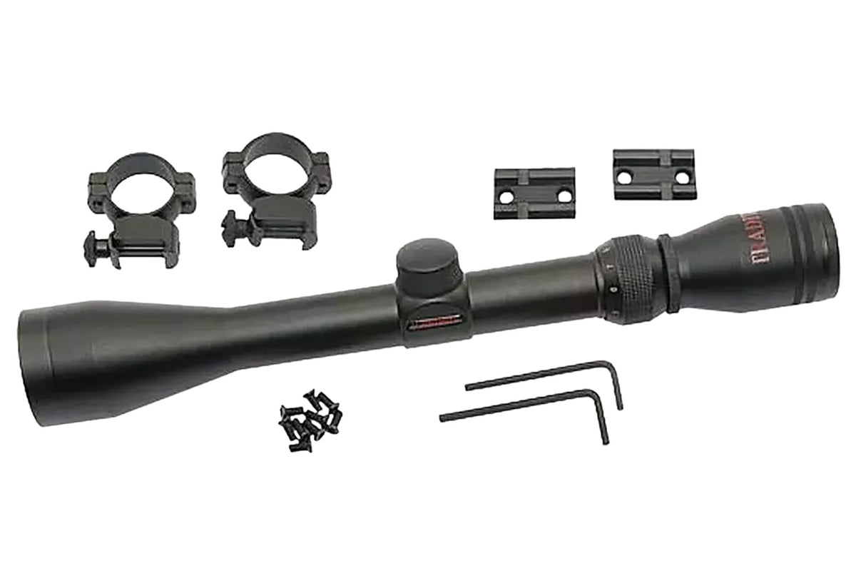 Traditions Muzzleloader Scope Pack A1171 3-9x40mm Matte Black Duplex Reticle Medium Rings 2-Piece Base Included