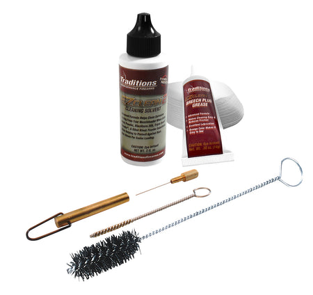 Traditions Breech Plug Cleaning Kit 50 Cal with EZ Clean 2 Solvent and Brushes