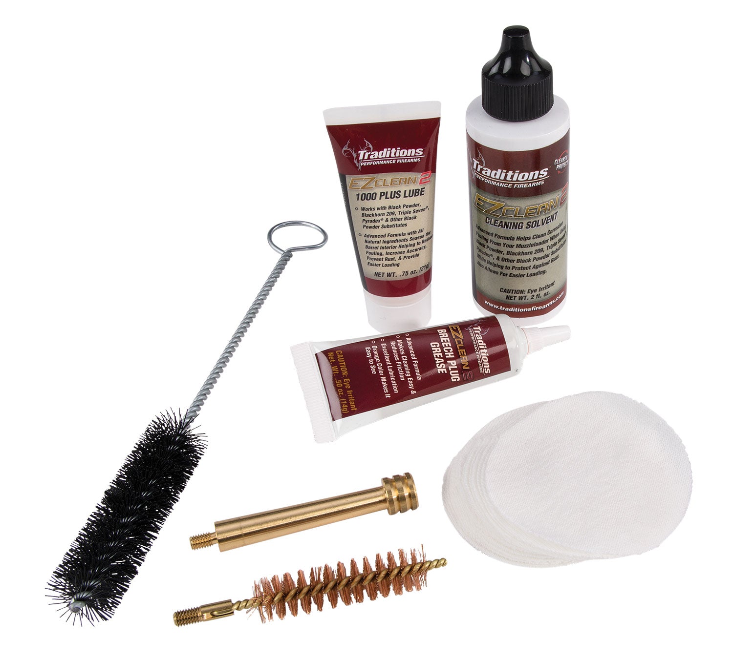 Traditions EZ Clean 2 Complete Muzzleloader Cleaning Kit 50 Cal 7-Piece