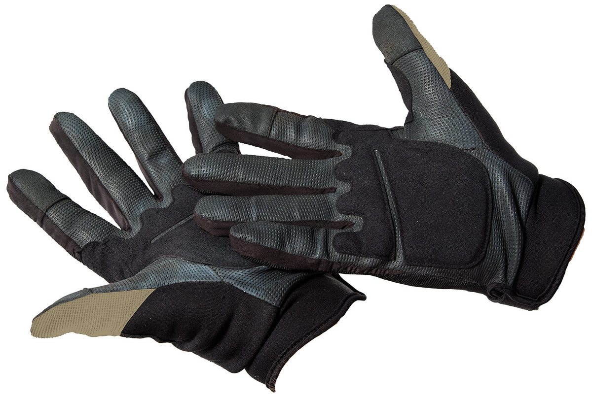 Caldwell 1071004 Tan Small/Medium Shooting Gloves Breathable Leather Reinforced Velcro