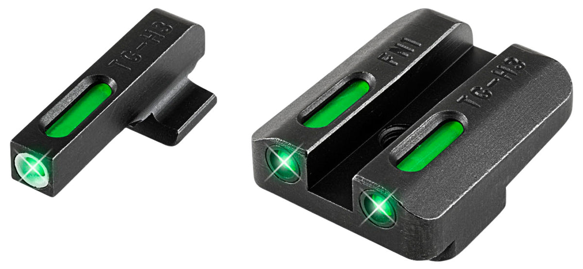 TruGlo TFX Green Tritium White Outline Iron Sight Set TG13FN3A Black