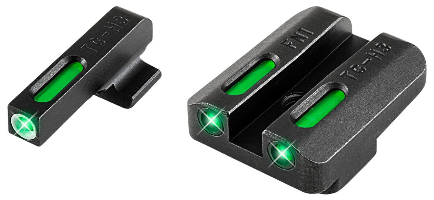 TruGlo TFX Green Tritium White Outline Iron Sight Set TG13FN3A Black