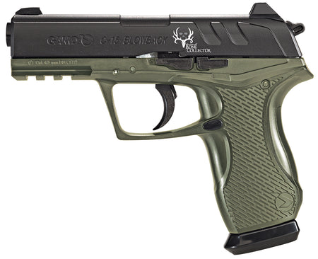 Gamo C-15 Bone Collector .177 Caliber CO2 Blowback Air Pistol 16+1 Tactical Rail OD Green Polymer