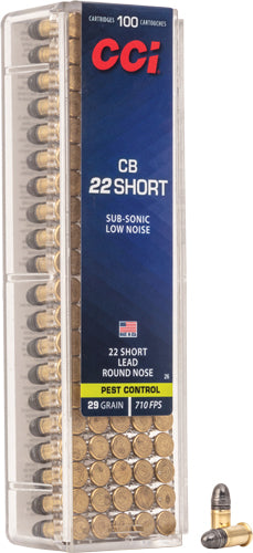 CCI Specialty CB CB Short .22 Short 29 grain Lead Round Nose ammunition