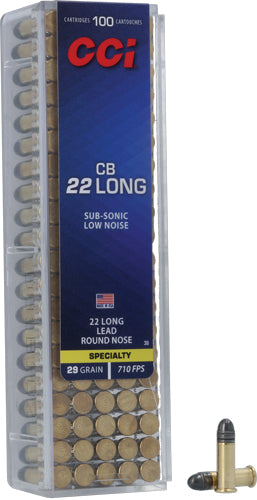 CCI Specialty CB CB Long Lead Round Nose 29 Grain .22 Long Rifle 710 fps