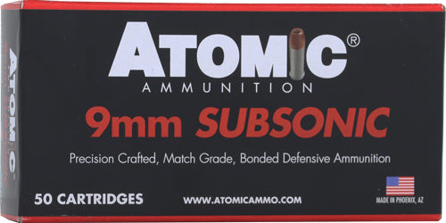 Atomic Subsonic Bonded Match Hollow Point 147 Grain 9mm Luger/Parabellum 900 fps