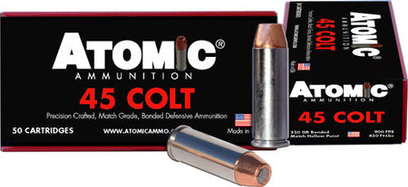 Atomic Precision Craft .45 Long Colt 250 grain Bonded Match Hollow Point ammunition