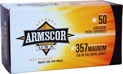 Armscor Competition .357 Magnum 158 grain Full Metal Jacket ammunition
