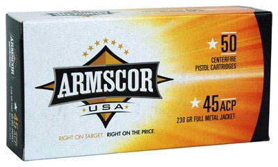 Armscor 45 ACP 230gr FMJ Pistol Ammunition