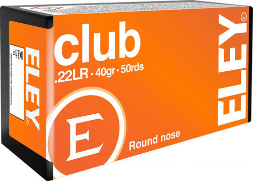 Eley Club Round Nose 40 Grain .22 Long Rifle 1085 FPS.