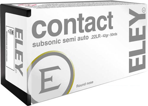 Eley Contact Subsonic .22 Long Rifle 42 grain Round Nose ammunition