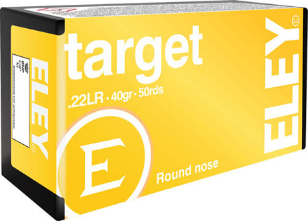 Eley Target Round Nose 40 Grain .22 Long Rifle 1085 FPS.
