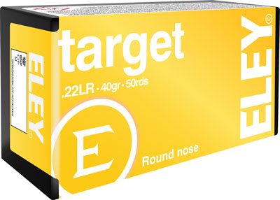 Eley Target Round Nose 40 Grain .22 Long Rifle 1085 FPS.