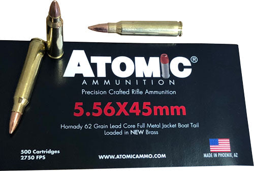 Atomic  Full Metal Jacket 62 Grain 5.56x45mm NATO 2,750 FPS