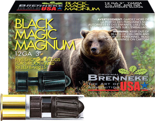 Brenneke Black Magic Magnum Hunting Shotgun Ammo 12 Gauge 3 in 1-3/8 oz Slug