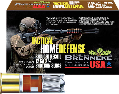 Brenneke Tactical Home Defense Shotgun Ammo 12 Gauge 2.75 in 1 oz Slug