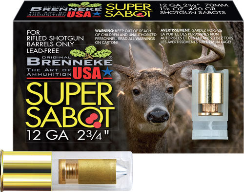 Brenneke SL-122SUS SuperSabot Hunting 12 Gauge 2-3/4 1-1/8oz #Sabot Slug 1526 fps