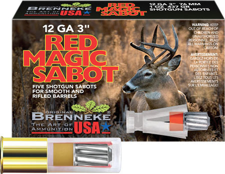 Brenneke SL-123RMS Red Magic Hunting 12 Gauge 3 1oz #Sabot Slug 1756 fps