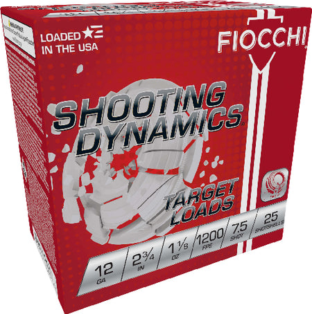 Fiocchi 12SD18H7   12 Gauge 2-3/4 1-1/8oz #7.5 1200 FPS.