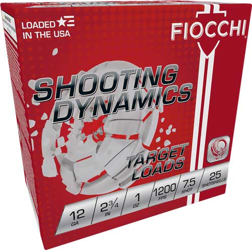 Fiocchi 12SD1H75   12 Gauge 2-3/4  #7.5 1200 FPS.