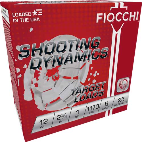 Fiocchi 12SD1L8   12 Gauge 2-3/4  #8 1170 FPS.