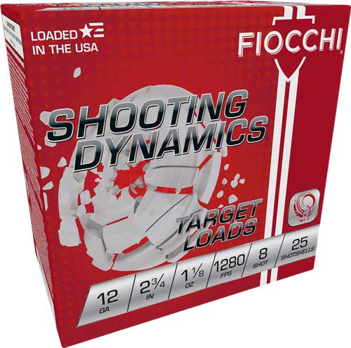 Fiocchi 12SDHV8   12 Gauge 2-3/4 1-1/8oz #8 1280 FPS.