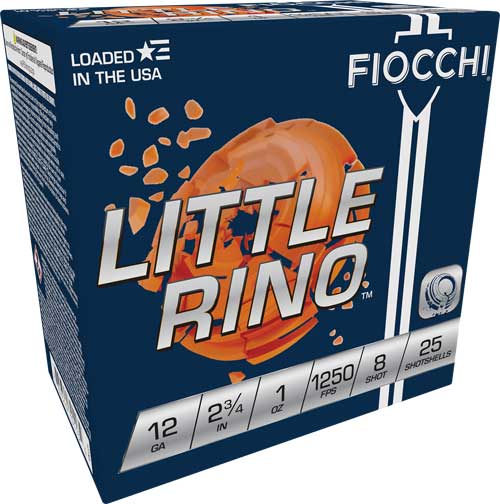 Fiocchi Exacta Target Little Rino Target Handicap Load Shotgun Ammo 12 Gauge 2.75 in 1 oz #8