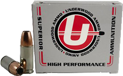 Underwood Ammo +P+ 9mm Luger / Parabellum 124 grain Bonded Jacketed Hollow Point ammunition