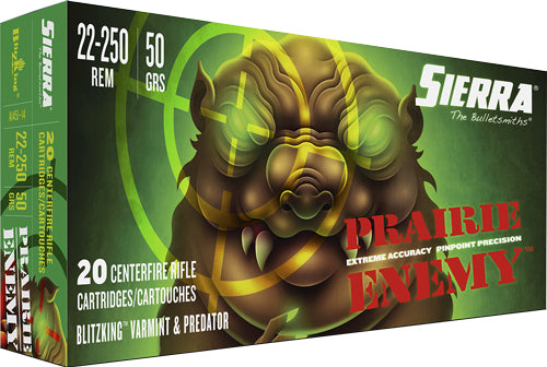Sierra Prairie Enemy Rifle Ammo 22-250 Rem. 50 gr. BlitzKing